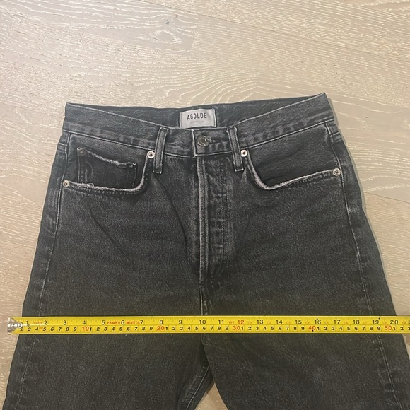 Like new AGOLDE Black 90's Crop Jeans - Picture 12 of 13